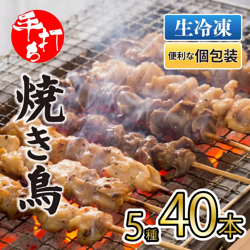 焼き鳥 40本 もも 鳥皮 せせり 砂肝 ぼんじり 5種 盛り合わせ やきとり 焼鳥 鶏肉 とりにく とり 鳥 鶏 串 串焼き おつまみ あて ビール BBQ バーベキュー アウトドア 冷凍 サトウフーズ 新潟県 新発田市 satofoods005