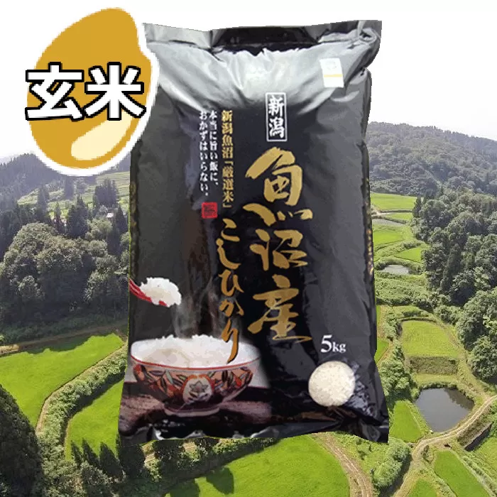S14P524 【先行予約】【令和7年産 新米】魚沼産コシヒカリ棚田米 玄米5kg 佐藤農場 ※2025年9月下旬以降より順次発送予定