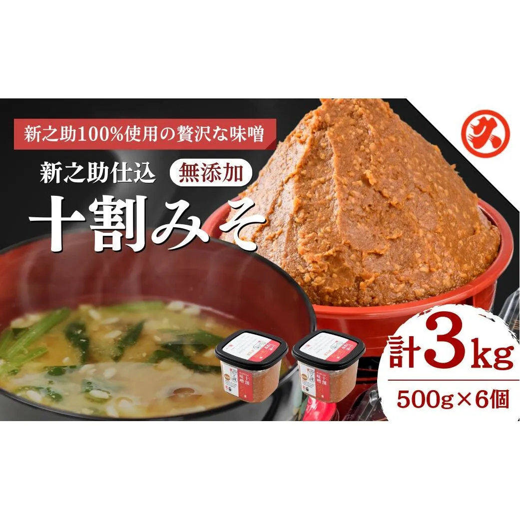 味噌 新之助仕込十割みそ 6ケ入セット みそ 調味料 越後みそ 吟醸みそ 北海道大豆 セット 新潟 上越