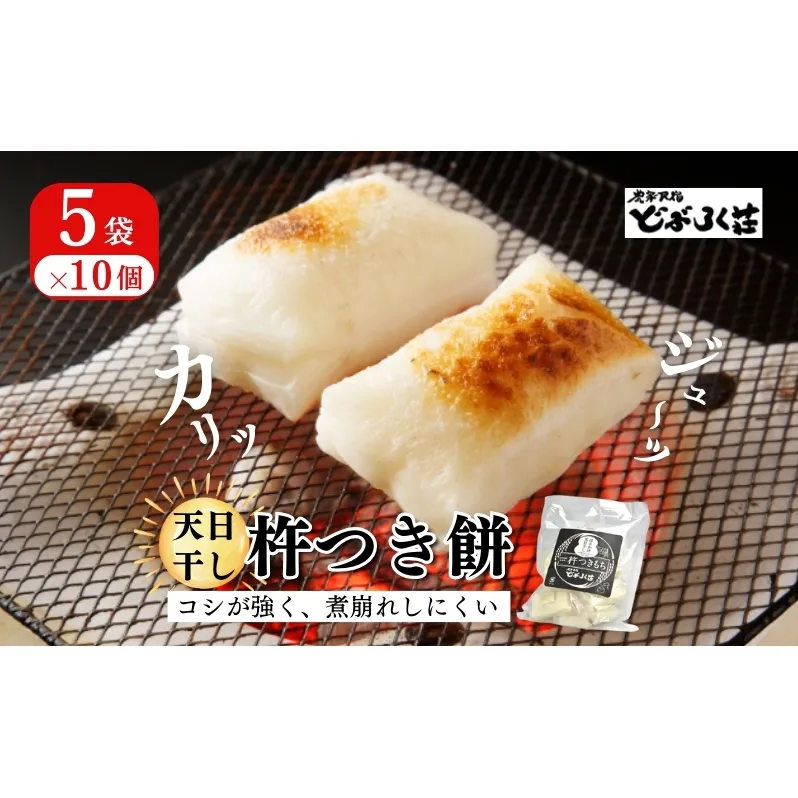 餅 天日干し 「杵つき餅」（10個入り）×5袋 もち お餅