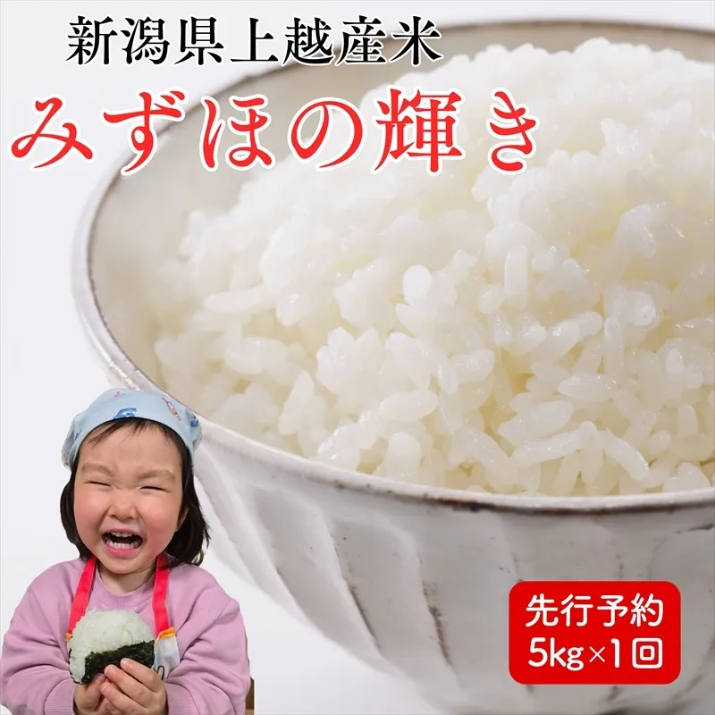 令和8年産 先行予約 新潟県上越市産 みずほの輝き 5kg 5キロ 新米 精米 米 新潟県産  限定 おすすめ 米ヴィレッジさんわ