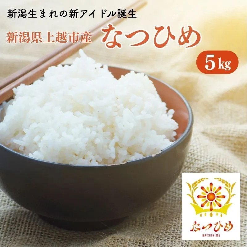 令和8年産 新米 新ブランド 【なつひめ】 新潟県上越市産 5kg 5キロ 先行予約 新品種 蛍の里
