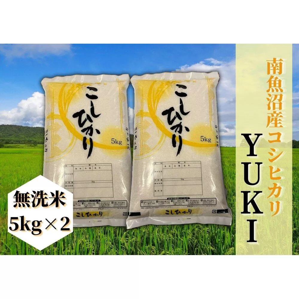 【令和5年産】南魚沼産コシヒカリ「YUKI」（無洗米5kg×2袋）