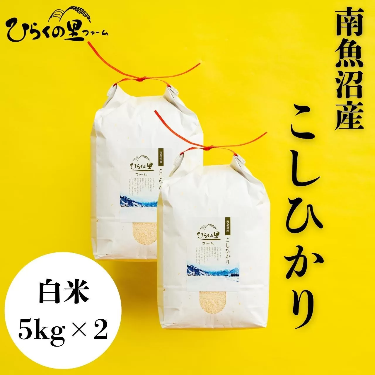【令和7年産新米予約】最高金賞 南魚沼産コシヒカリ 白米5kg×2 もっちり甘い！ ひらくの里ファーム【2025年10月上旬より順次発送予定】
