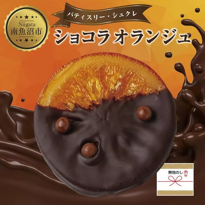無地熨斗 ショコラオランジュ 計5枚 チョコレート ビターチョコ ショコラ オレンジ オランジュ コーティング 洋菓子 お菓子 菓子 手土産 スイーツ 贈り物 ギフト 熨斗 のし 贈答用 新潟県 南魚沼市