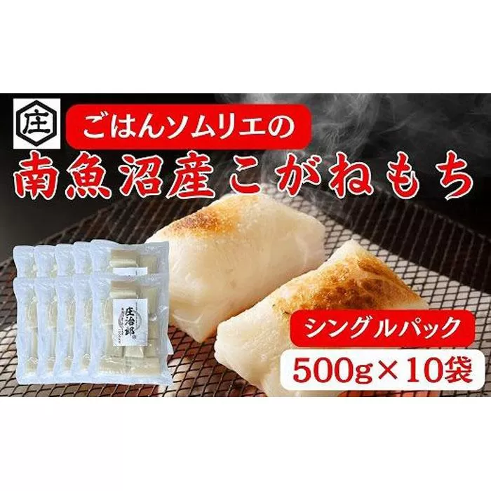 ごはんソムリエの南魚沼産こがねもち　庄治郎　500g×10袋　個包装