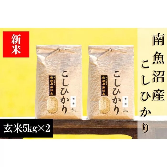 【予約】【令和6年産 新米】南魚沼産コシヒカリ（玄米）【5kg×2袋】新潟県 特A地区の美味しいお米。