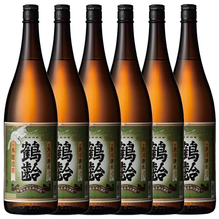 日本酒 青木酒造 鶴齢 本醸造 1800ml×6本