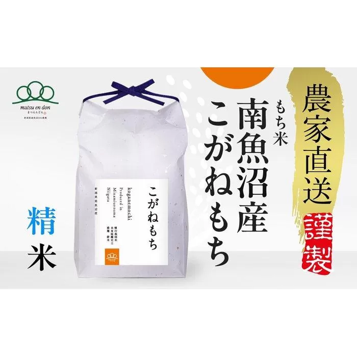 【令和7年産新米予約】精米5kg 南魚沼産こがねもち（もち米）※令和7年9月中旬から順次発送・農家直送_AG