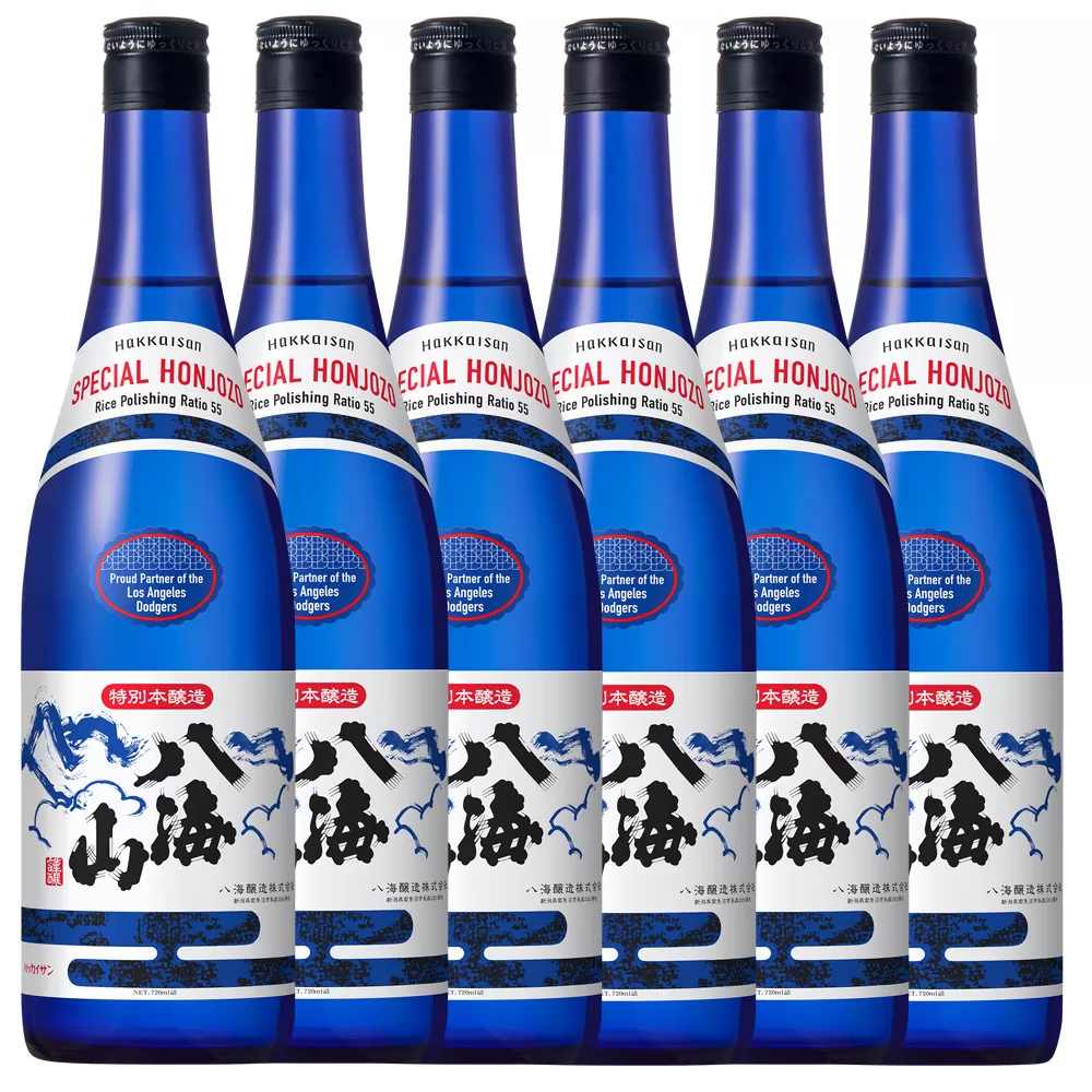 ドジャース公式日本酒 特別本醸造 八海山 ブルーボトル 720ml×6本