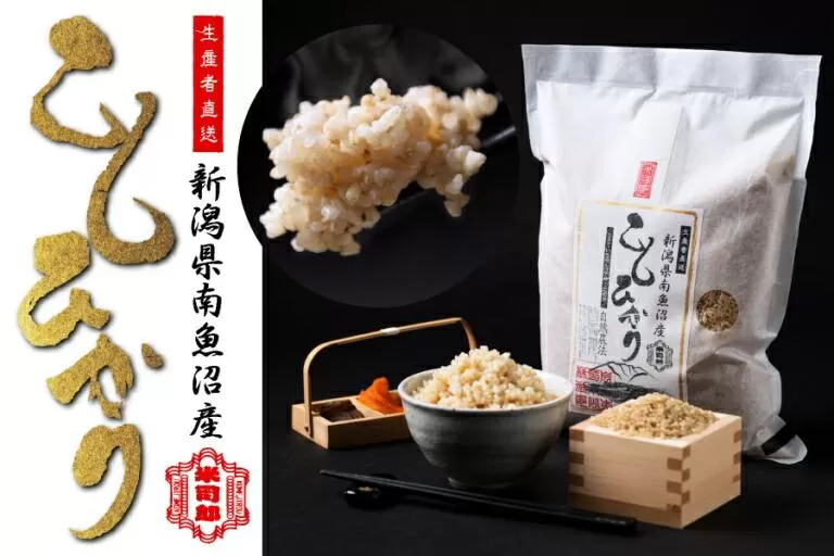 【令和6年産】【玄米】自然農法/化学肥料不使用の南魚沼産こしひかり2kg