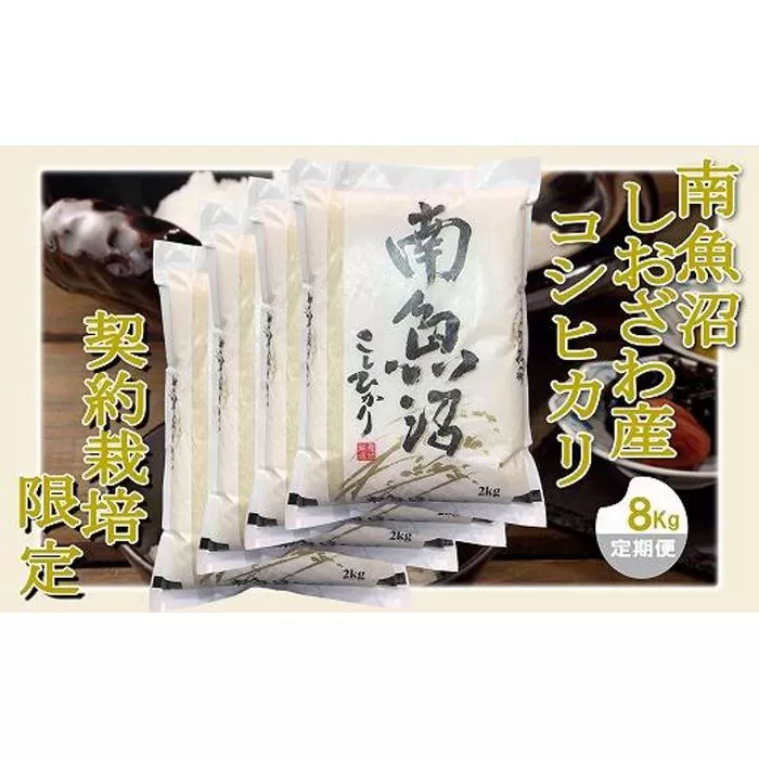 【令和7年産】【定期便 精米８Kg×６ヶ月】契約栽培限定 南魚沼しおざわ産コシヒカリ【2025年10月上旬より順次発送予定】