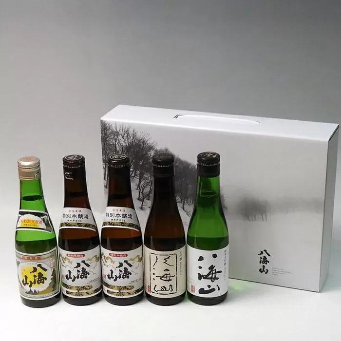 日本酒 八海山 清酒・特別本醸造・大吟醸・純米大吟醸　300ml×5本セット