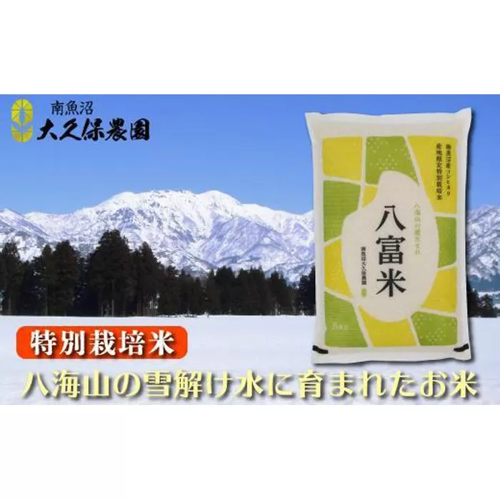 【令和７年産新米予約】南魚沼産コシヒカリ　八富米　農薬7割減の特別栽培米　八海山の雪解け水が育むお米　白米５ｋｇ【2025年10月中旬より順次発送予定】