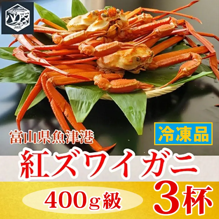【冷凍】自社漁船直送!魚卸問屋の紅ズワイガニ 400g級×3ハイセット|かに カニ 蟹 国産ずわい蟹 ずわいガニ 紅ズワイ蟹 紅ずわいがに 紅ずわい蟹 ボイル セットかにしゃぶ 魚貝類 魚介類 海鮮 鮮魚 新鮮 蟹飯 人気 豪華 ご褒美 贅沢 お取り寄せ グルメ カニ味噌 ※2026年9月~発送