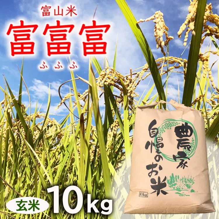 【令和7年度米】【先行予約】農家直送「 富富富 」10kg（玄米）｜富山米 ふふふ　※北海道・沖縄・離島への配送不可　※2025年9月下旬頃より順次発送予定