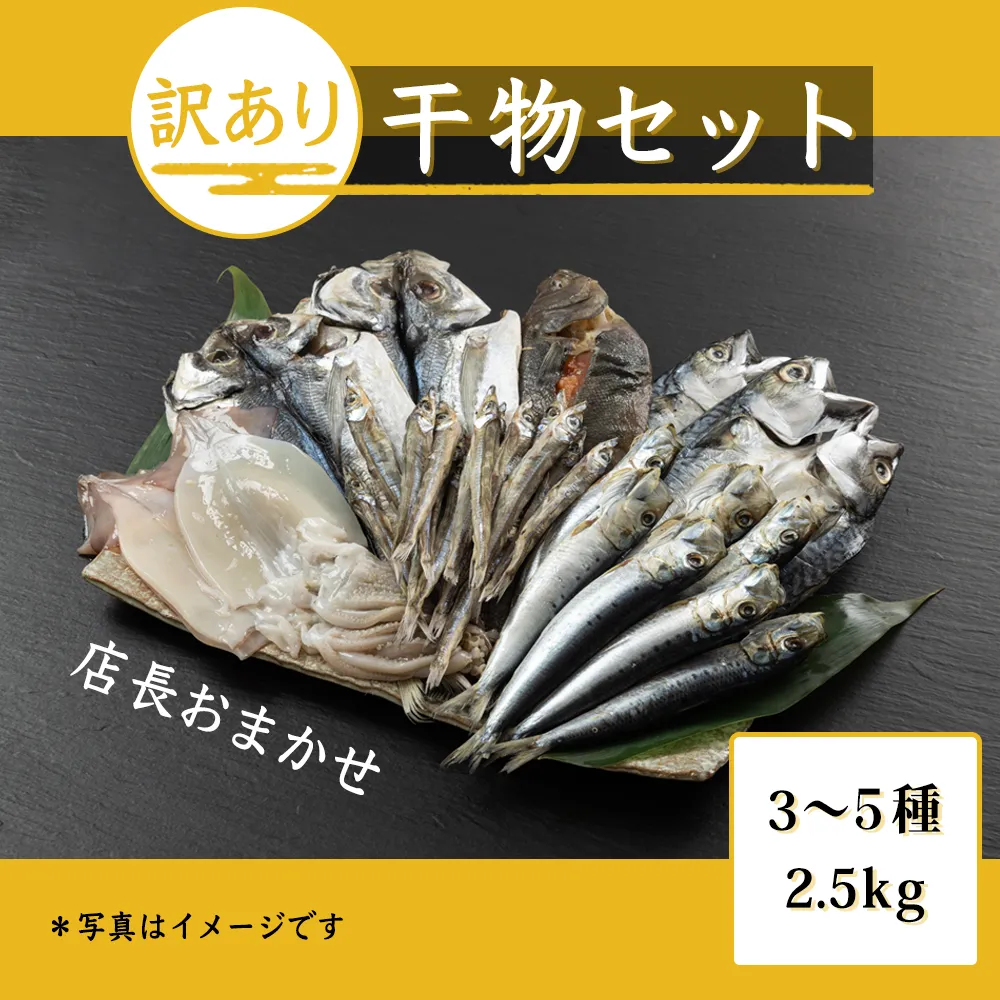 おまかせ訳あり干物セット（3〜5種） 約2.5kg 富山 魚津 浜浦水産 自家用 家庭用