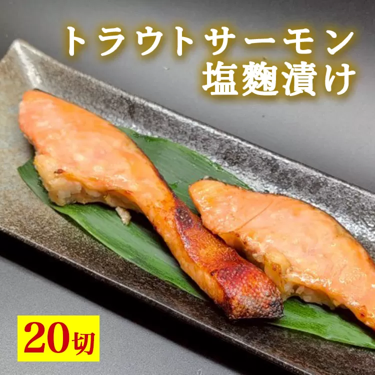 トラウトサーモン塩麹漬け 20切 ※北海道・沖縄・離島への配送不可