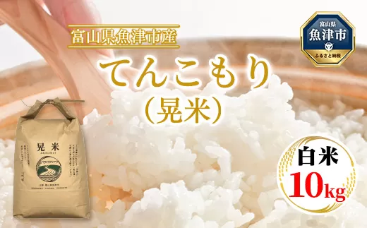 【令和7年度米】【先行予約】【農家直送】環境配慮「魚津のてんこもり（晃米）」10kg（白米） ｜新米 MK農産 白米 銘柄米 ご飯 おにぎり お弁当 和食 主食 国産 産地直送 甘み 香り もちもち ※2025年10月中旬頃より順次発送予定 ※北海道・沖縄・離島への配送不可