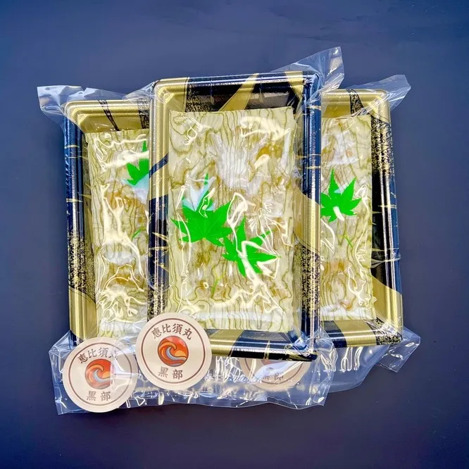 富山湾産バイ貝 大ぶりバイ貝朧昆布締め150ｇ（50ｇ×3） 富山県黒部市/贈答 漁師直販 恵比須丸 魚貝類 加工食品 海鮮 郷土食 鮮度抜群 風味豊か