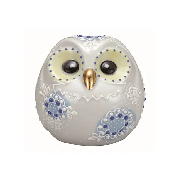 九谷焼 2.2号ふくろう・白盛 a05 工芸品 民芸品 伝統技術 フクロウ