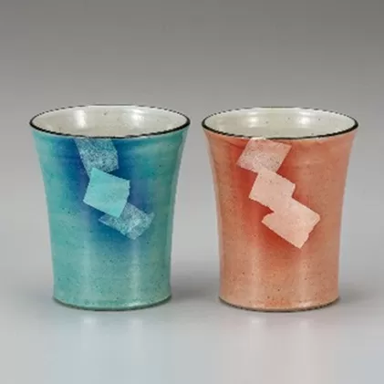 九谷焼 ペアフリーカップ/銀彩 a04 工芸品 グラス タンブラー 酒器 結婚 出産 内祝い 引き出物 金婚式 誕生日プレゼント 還暦祝い 古希 喜寿 米寿 退職 定年 プレゼント お祝い お返し お礼 