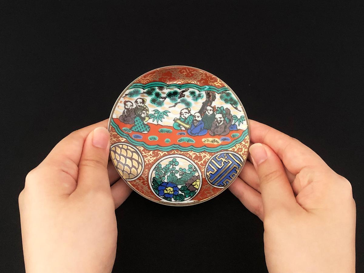 九谷焼　皿 九谷焼 3.2号皿揃 時代絵 （5枚セット）a01 工芸品 ｜能美市