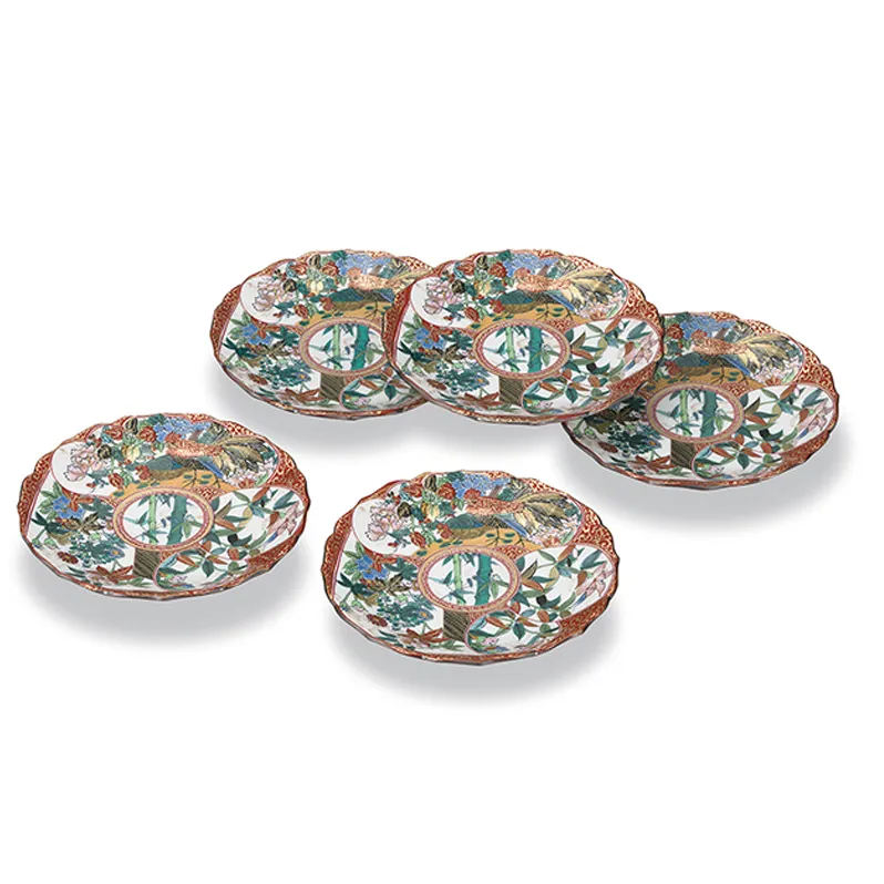 4.5号皿揃　庄三風 民芸品 工芸品 雑貨 食器 丸皿 お皿 プレート キッチン雑貨 キッチン用品 
