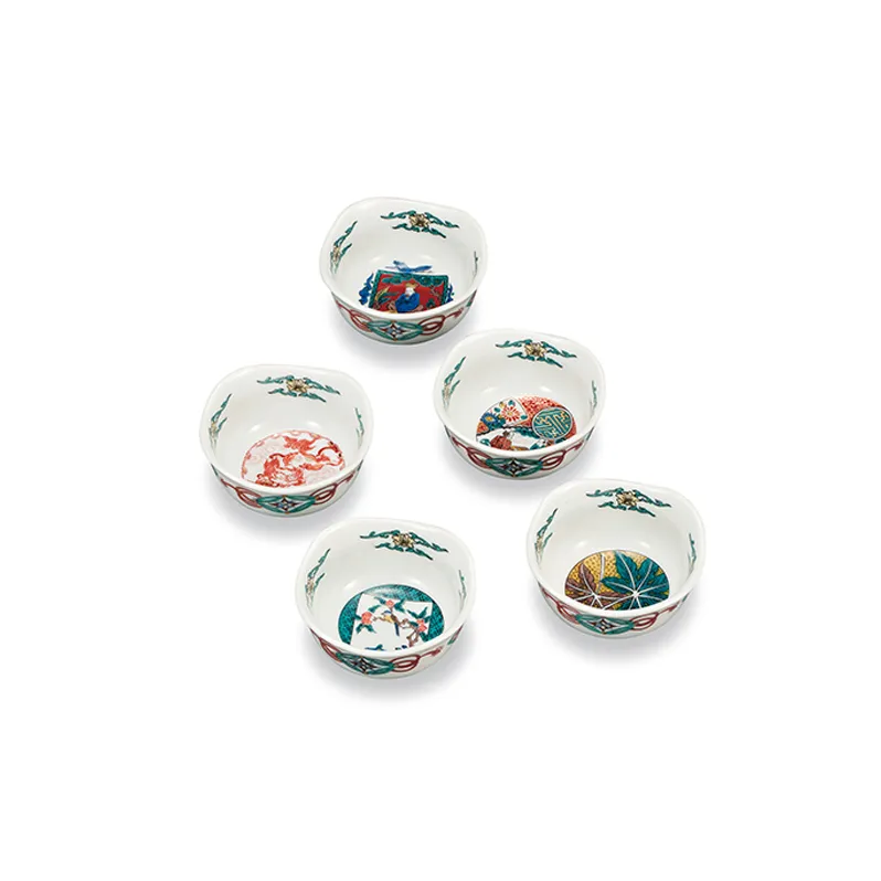 3号小鉢揃　時代絵 民芸品 工芸品 雑貨 食器 鉢皿 キッチン雑貨 キッチン用品 