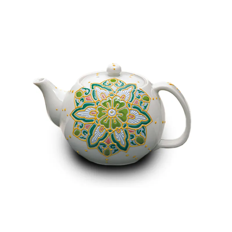 ポット急須 色絵華唐紋 相川志保 民芸品 工芸品 雑貨 ティーポット キッチン雑貨 キッチン用品