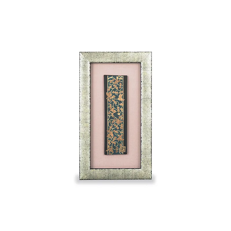 陶額　青粒鳥唐草 民芸品 工芸品 雑貨 アート インテリア 飾り 