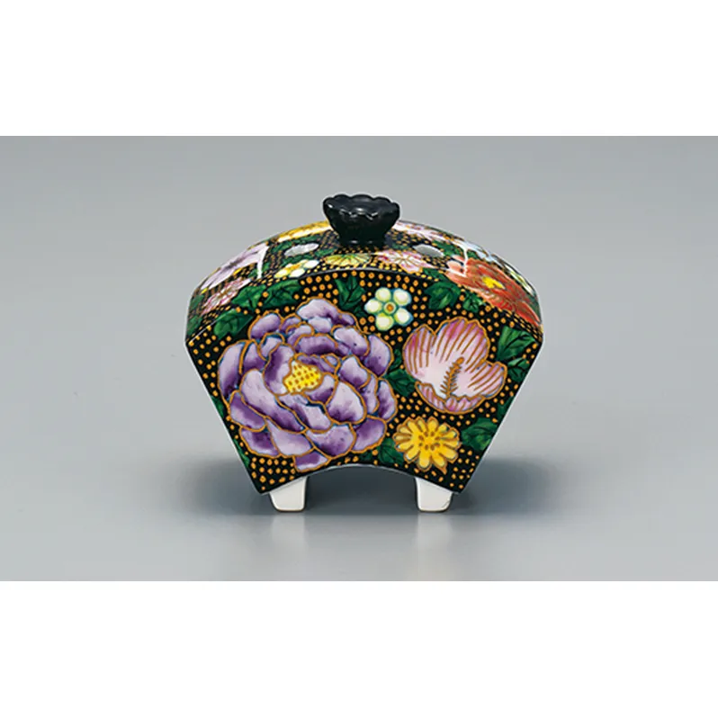 2.5号香炉　金花詰　大志窯 民芸品 工芸品 雑貨 日用品 インテリア 香り 小物 