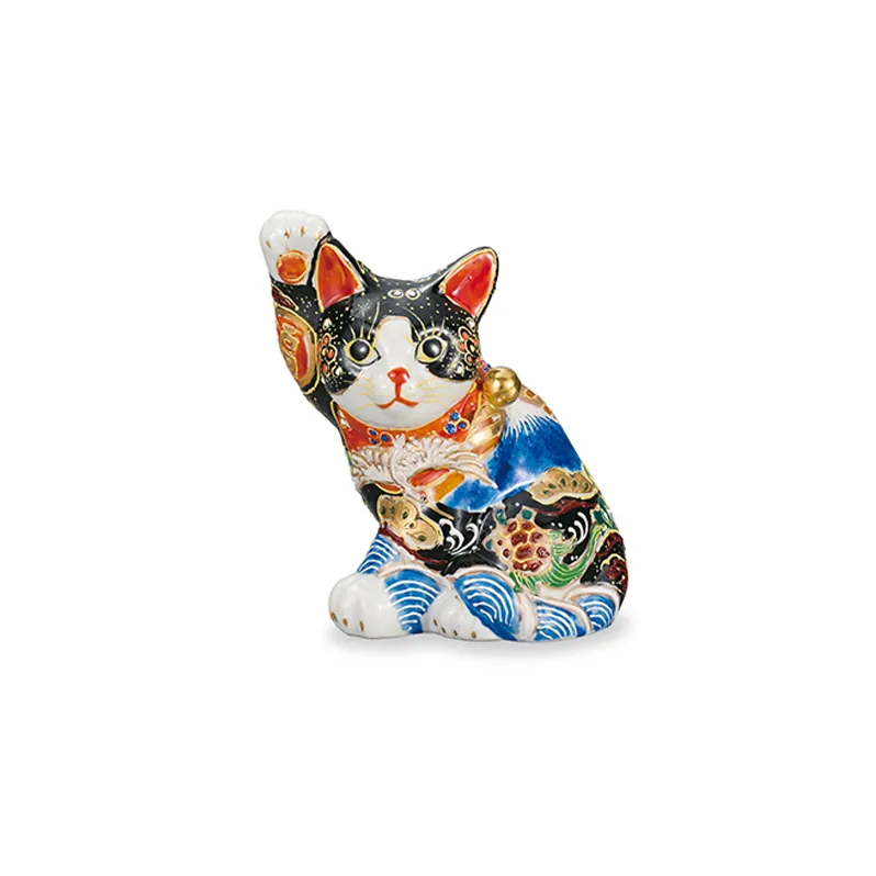 5.5号横座招猫　縁起尽し 民芸品 工芸品 雑貨 日用品 インテリア 小物 置物 猫好き 動物 金運 