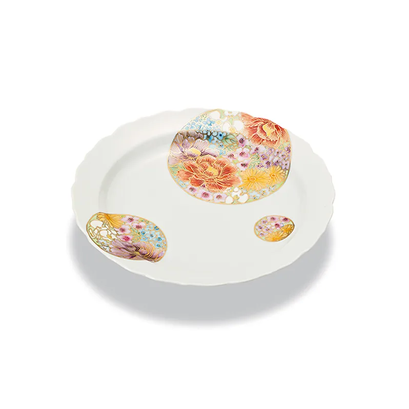 8.3号盛皿　雅華　大志窯 民芸品 工芸品 
