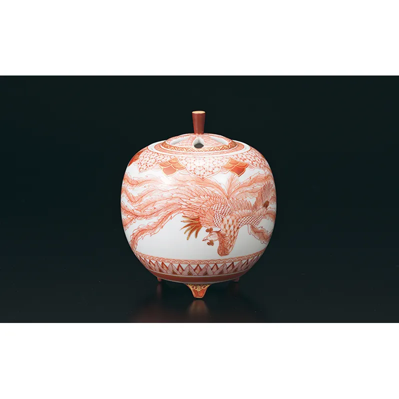 4.5号香炉　鳳凰文　福島礼子 民芸品 工芸品 雑貨 日用品 インテリア 香り 小物 