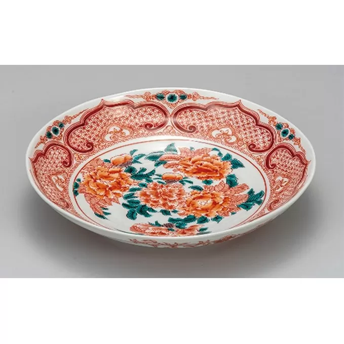 九谷焼 7号鉢・赤絵 a01 インテリア 工芸品 装飾品 