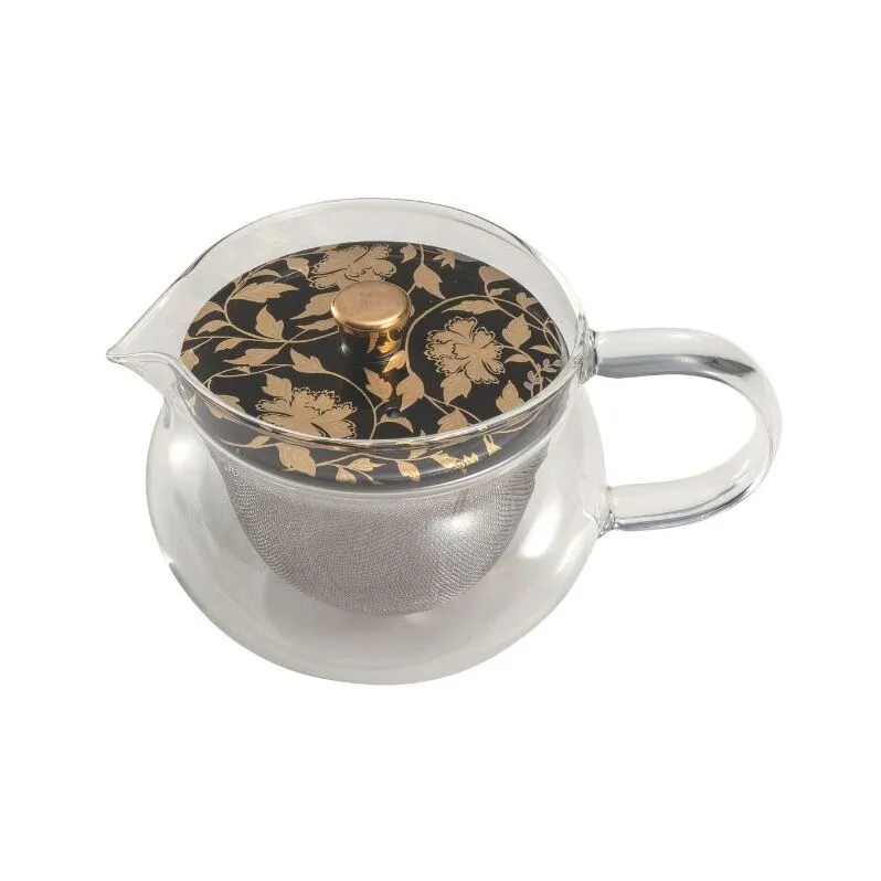 九谷焼 九谷和ポットNAGOMI POT・金襴手　黒