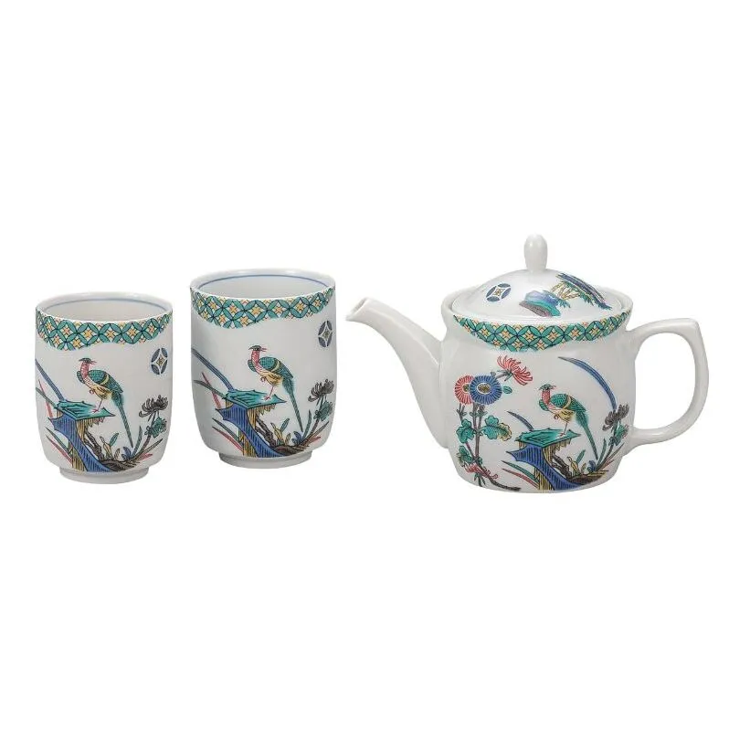 九谷焼 くつろぎ揃・古九谷花鳥