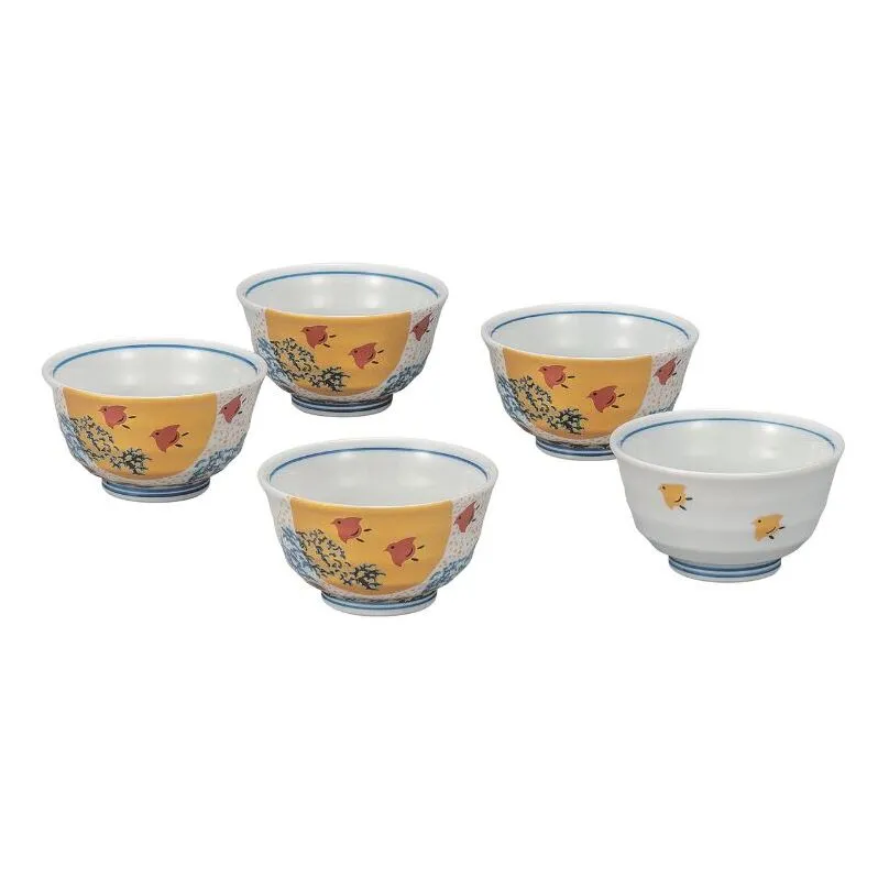 九谷焼 汲出揃・波千鳥