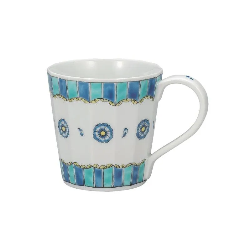 九谷焼 マグカップ・はないろ（ブルー）