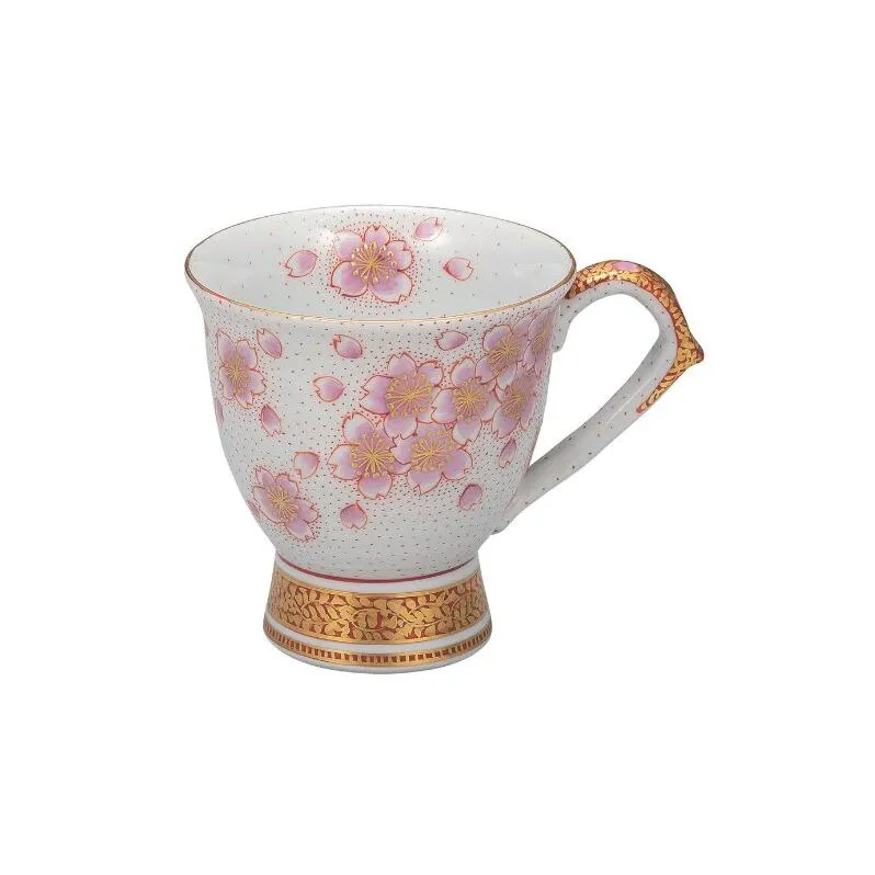 九谷焼 マグカップ・金襴手さくら