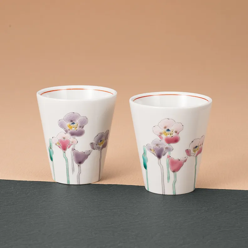 組湯呑　ポピー　大志窯