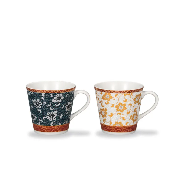 ペアマグカップ　鉄仙紋