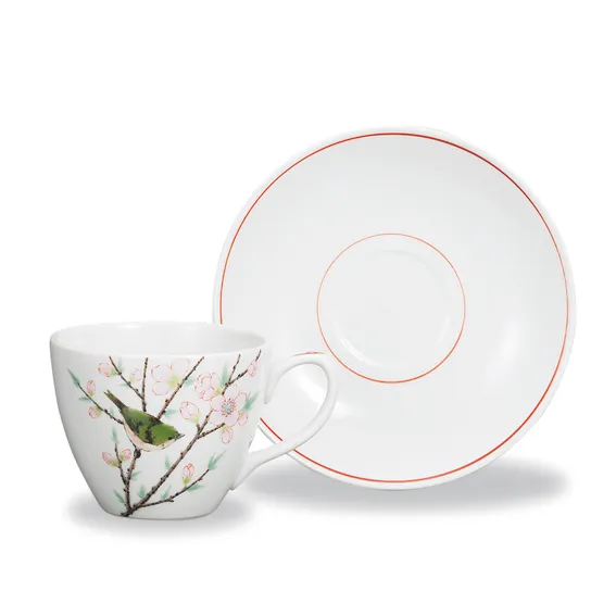 カップ＆ソーサー　春　中村陶志人作