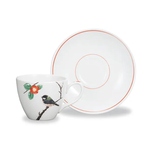 カップ＆ソーサー　冬　中村陶志人作