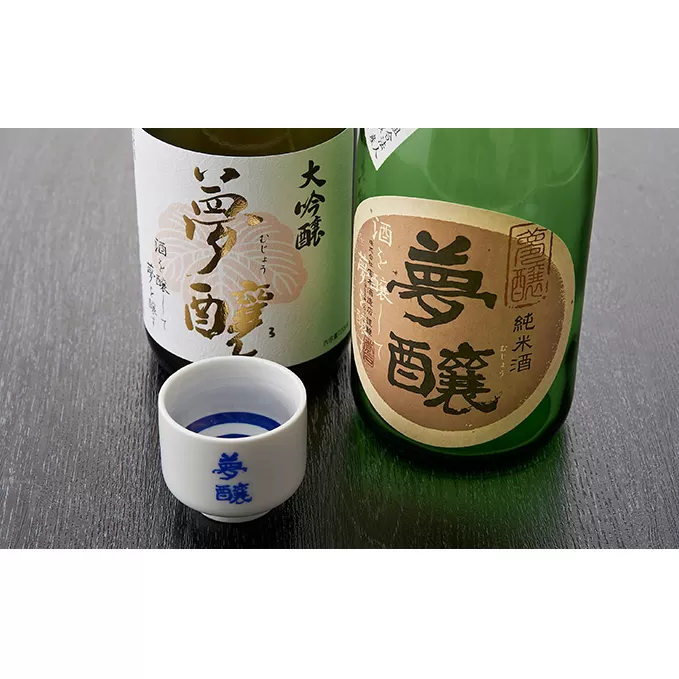夢醸 （大吟醸・純米酒 各1本　計2本セット（夢醸お猪口付） お酒 日本酒 大吟醸酒 