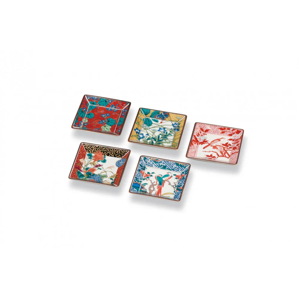 4号皿揃　歴代画 民芸品 工芸品 雑貨 食器 小皿 お皿 プレート キッチン雑貨 キッチン用品