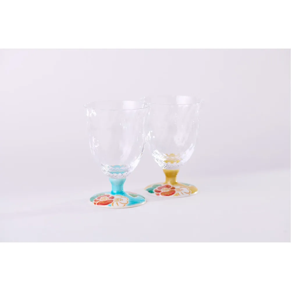 ペアフリーグラス小(格子)山茶花