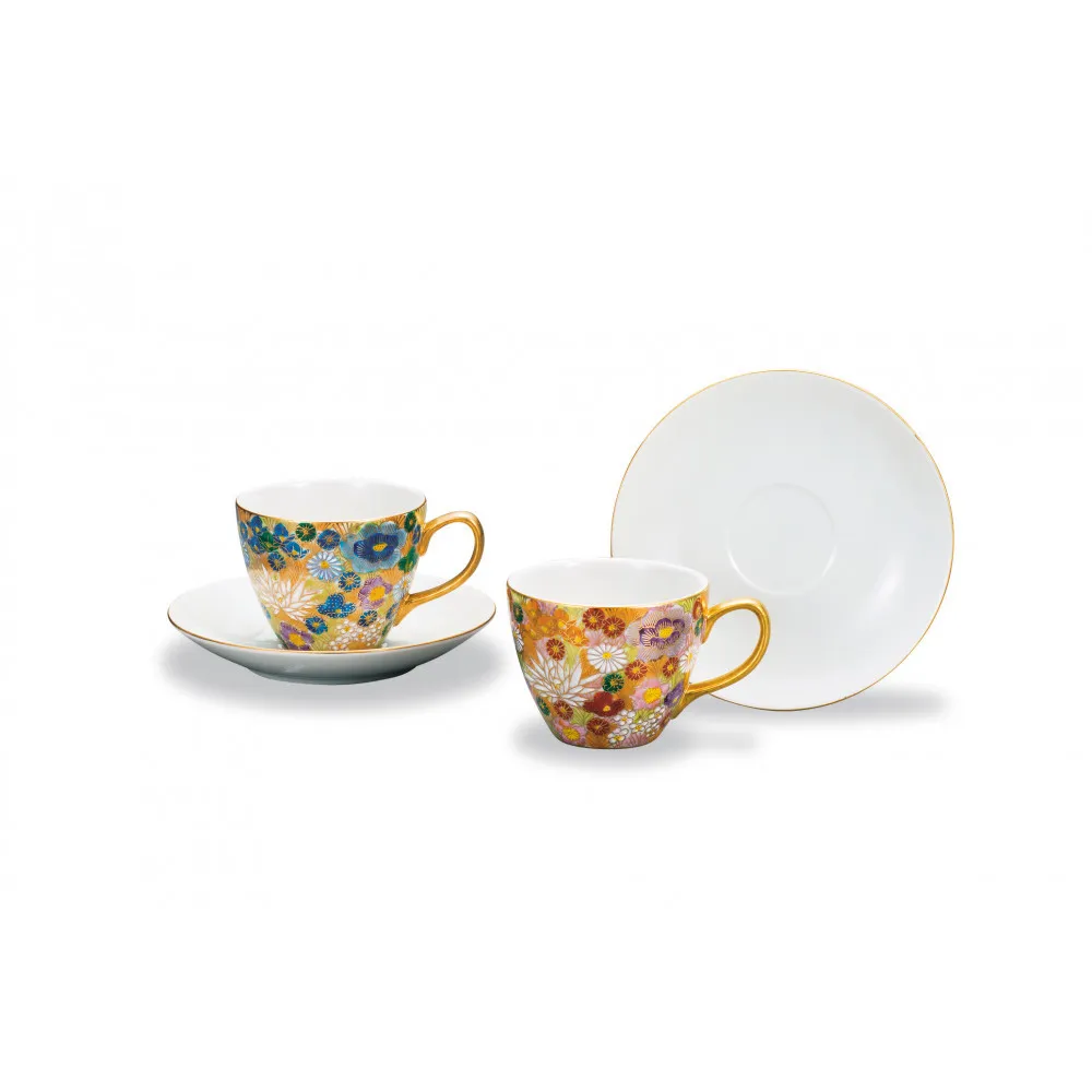 ペアカップ&ソーサー 金花詰 民芸品 工芸品 雑貨 キッチン雑貨 キッチン用品 食器 コップ