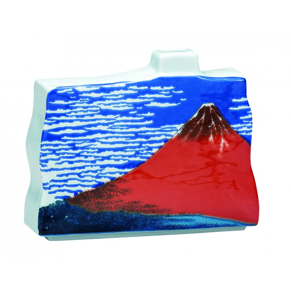 九谷焼 5号一輪生 北斎凱風快晴